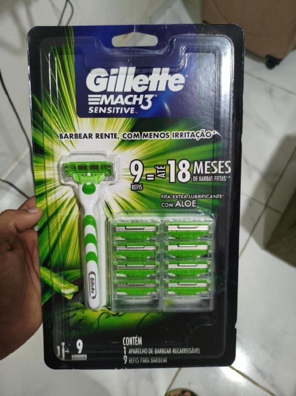 Gillette Mach3 Sensitive Aparelho + 09 Cargas