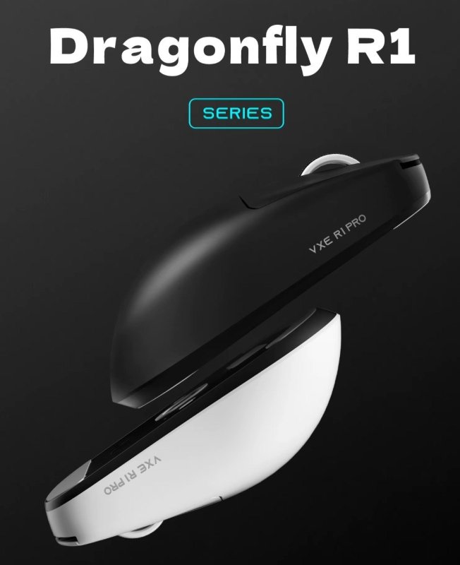 Mouse Sem Fio Dragonfly R1 SE PAW3395SE 500mAh