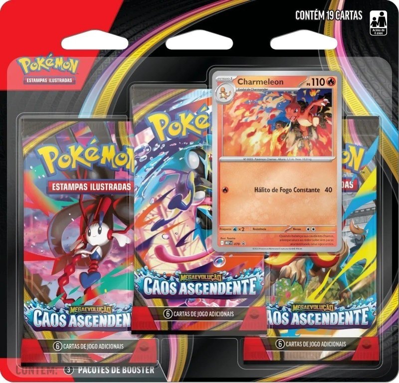 Triplo Pokémon Copag 19 Cartas Charmeleon