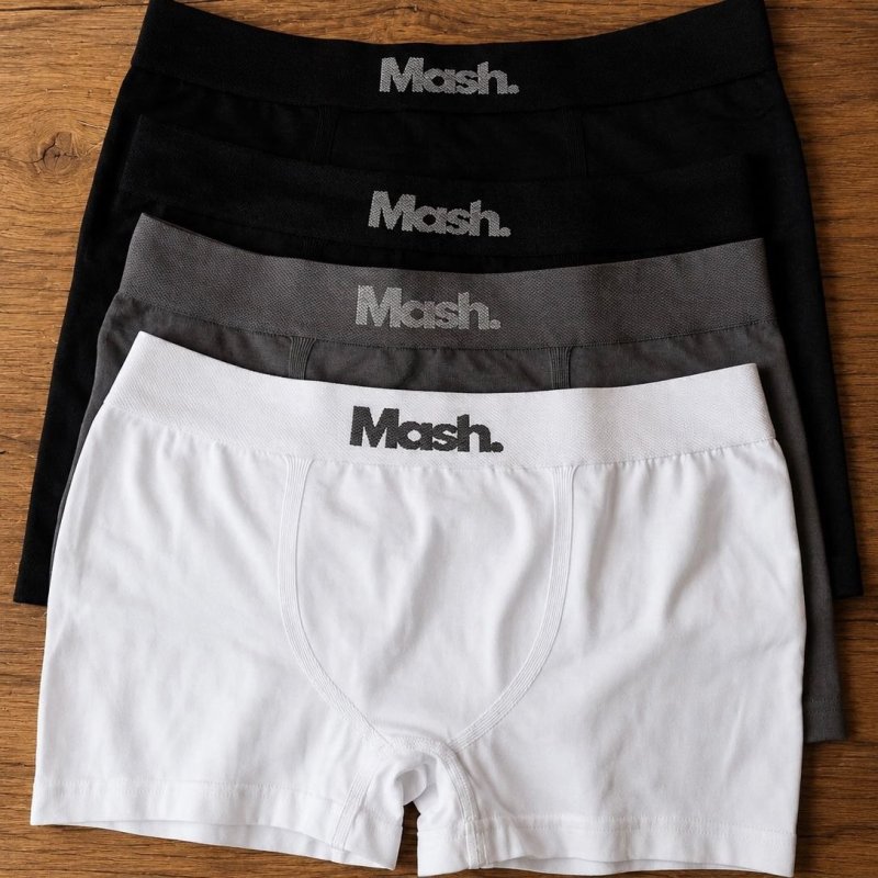 Kit Com 4 Cuecas Boxer Microfibra Mash Box Sem Costura