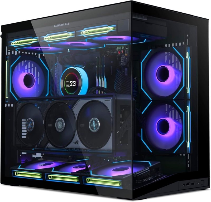 Gabinete Gamer Lian Li O11 Dynamic Mini V2 Preto Sem Fans O11DMIV2X