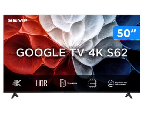 50" TCL 4K UHD LED Smart TV 50S62 com Google TV