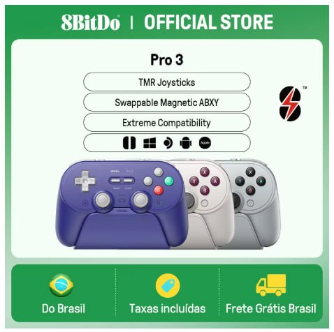 Controle 8BitDo Pro 3