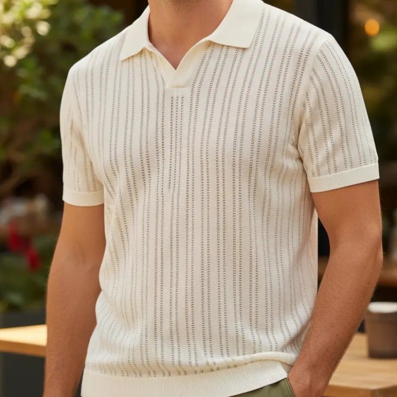 Camisa Gola Polo Tricot Masculina Texturizada Turim Opus