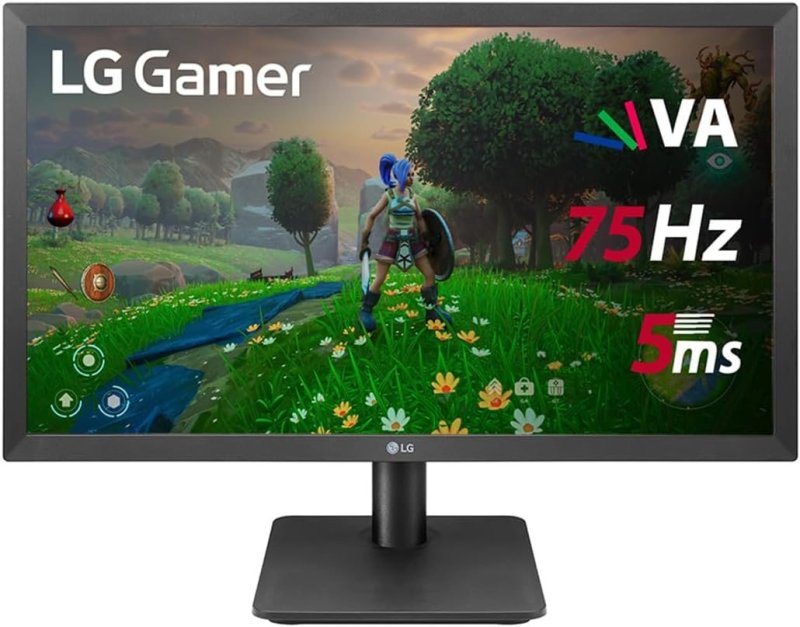 LG Monitor 21,5" VA FHD 75Hz 5ms - FreeSync Preto