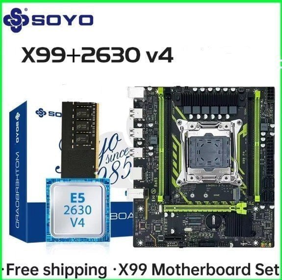 X99 Soyo D4 + Xeon E5 2630 V4 sem RAM