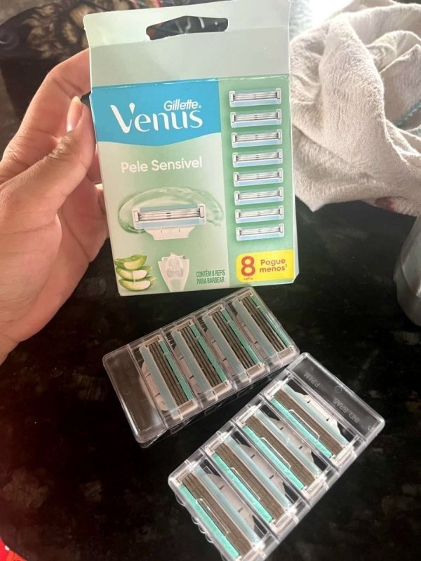 Gillette Venus Pele Sensível Carga para Aparelho de Depilar com Aloe Vera, 8 unidades