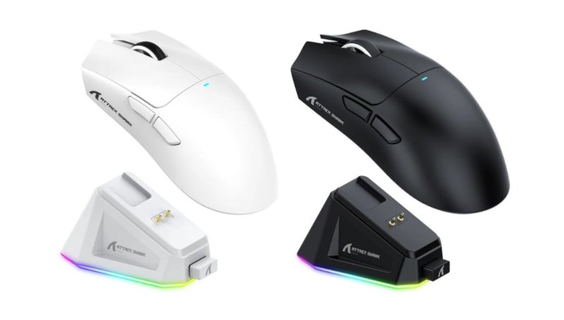 Mouse Sem Fio com Dock Attack Shark X11, Sensor Pixart 3311