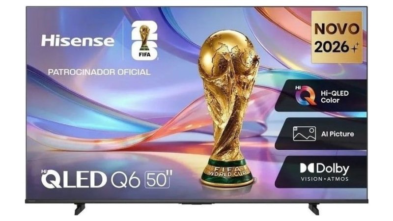 Lançamento - 2026 Smart TV Hisense UHD 4K Qled 50 Polegadas 50Q6QVV