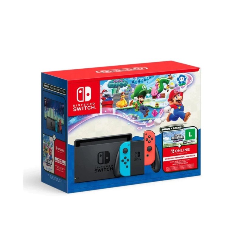 Console Nintendo Switch 32GB com Jogo Mario Wonder