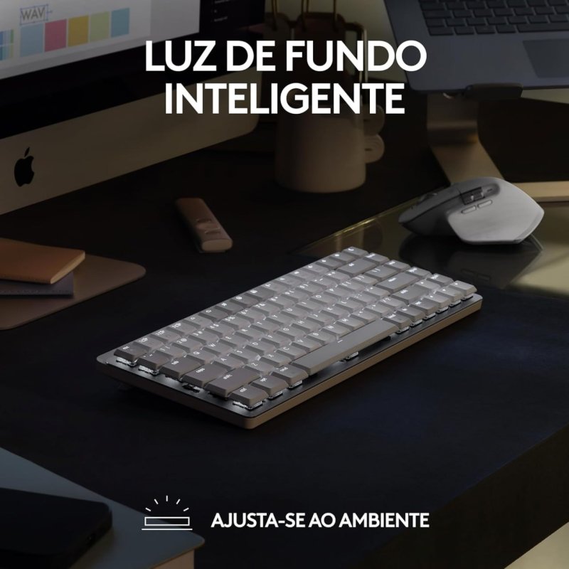 Logitech MX Mechanical Mini - Teclado Mecânico Sem Fio - Retroiluminado Tactile Quiet