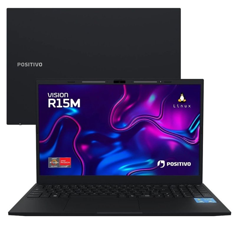 Notebook Positivo Vision Ryzen 5-5625U 8GB 256GB 15" Linux