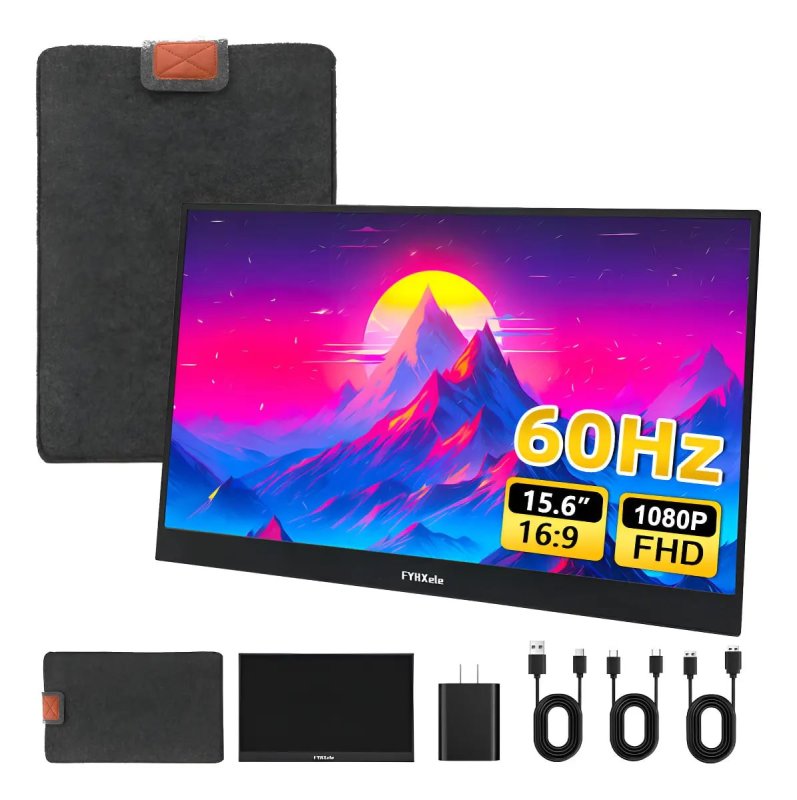 Monitor Portátil 15.6 Fyhxele 1080p HDR HDMI IPS