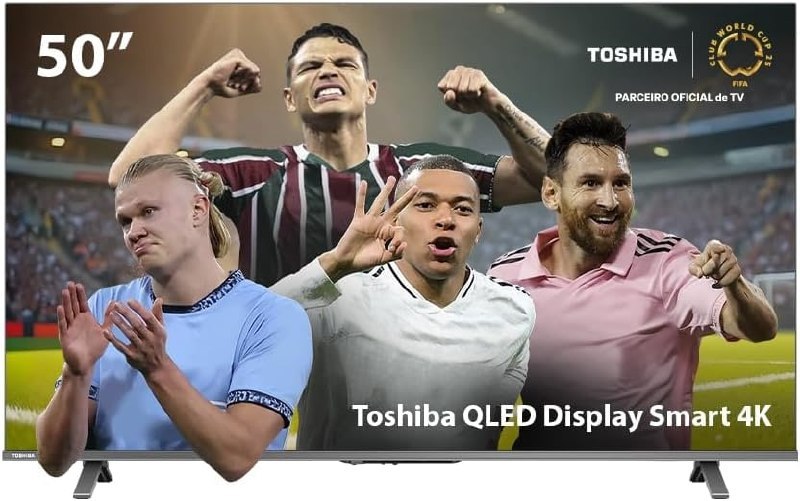 Smart TV QLED 50" 4K Toshiba 50C450NS Google TV