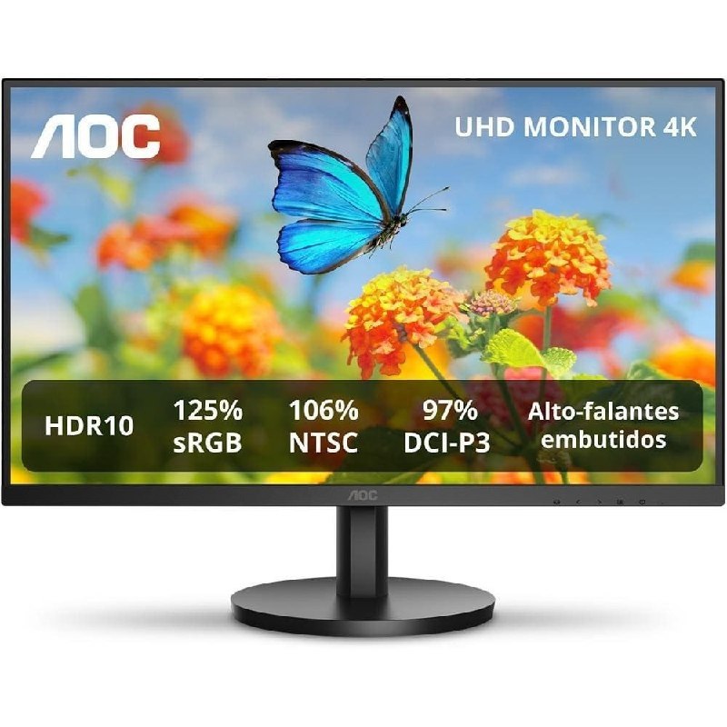 Monitor AOC de 27" e 4K por 990,46