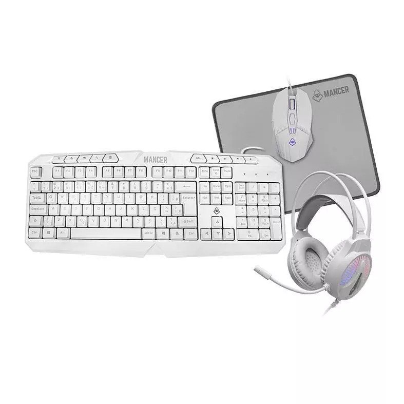 Combo Gamer Mancer Orc V2 4x1 com Teclado, Mouse, Mousepad e Headset