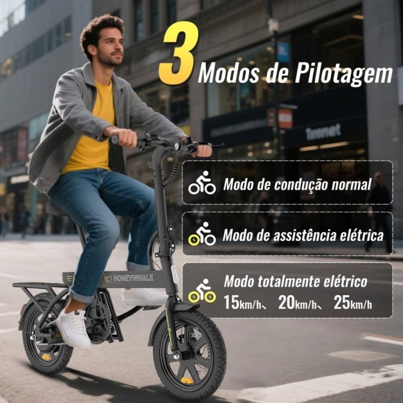 HONEYWHALE B20 Bicicleta Elétrica Adulto, 440W, 25KM/H, 35KM Autonomia