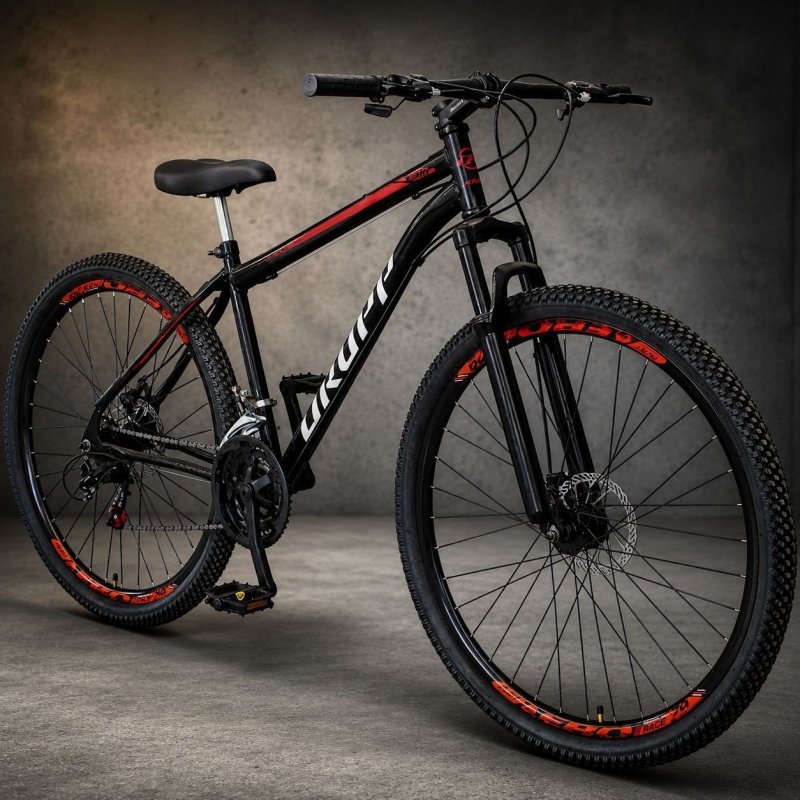 Bicicleta Aro 29 Aço Carbono Freios a Disco 21v