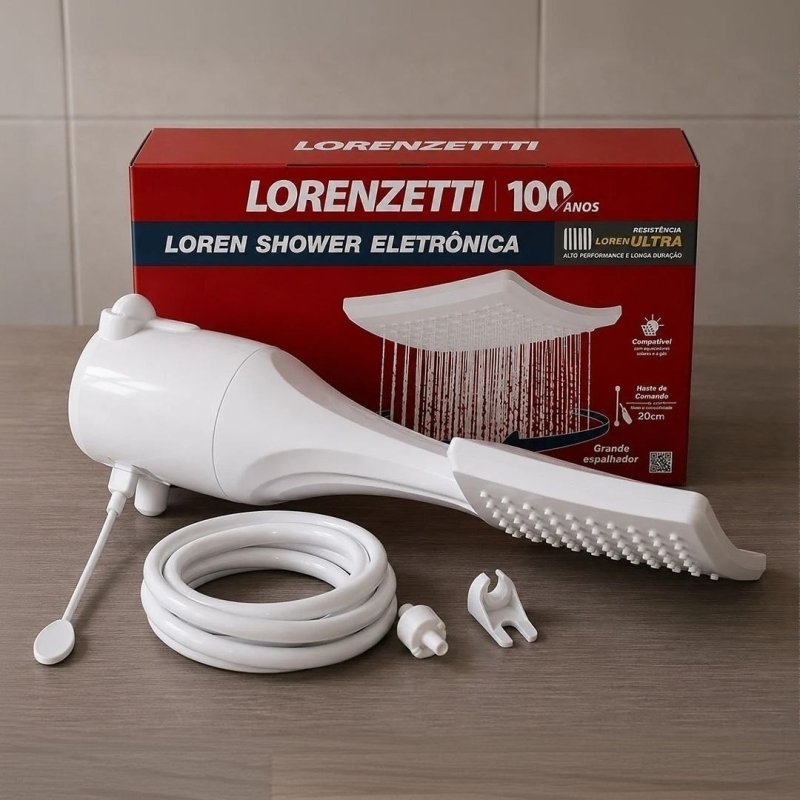 Chuveiro Lorenzetti Loren Shower Ultra Eletrônico Branco 7500W