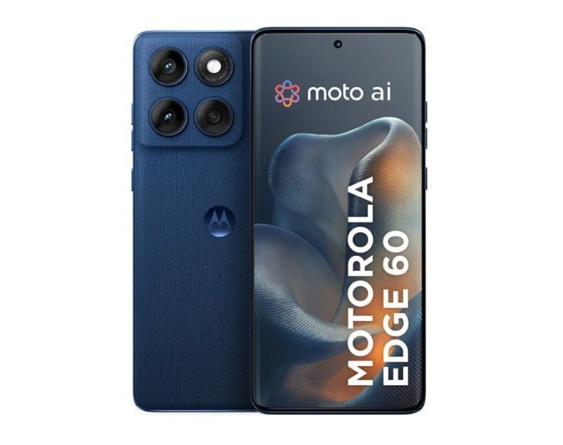 Smartphone Motorola Edge 60 5G - 512GB 24GB (12GB RAM+12GB Ram Boost) Tela Quad-Curve moto AI 50MP Sony Camera ultrarresistencia militar IP68 + IP69 - Azul Marinho