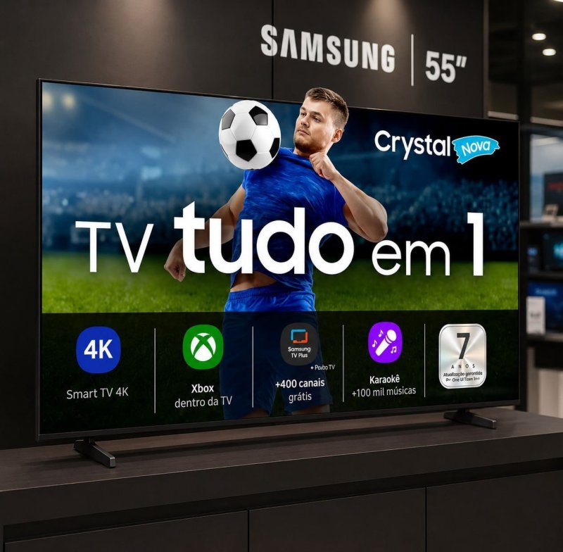 Samsung Smart TV 55" Crystal UHD 4K U8100F 2025
