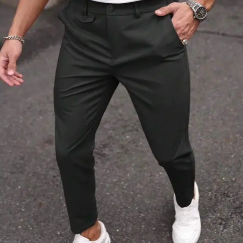 Calça Masculina Alfaiataria Italiana Moderna Social Aba