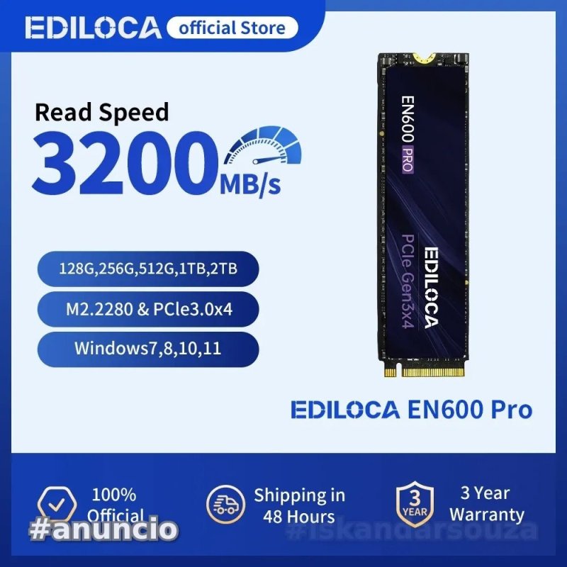 Ediloca EN600 PRO Gen3 SSD Nvme PCIe3.0x4
