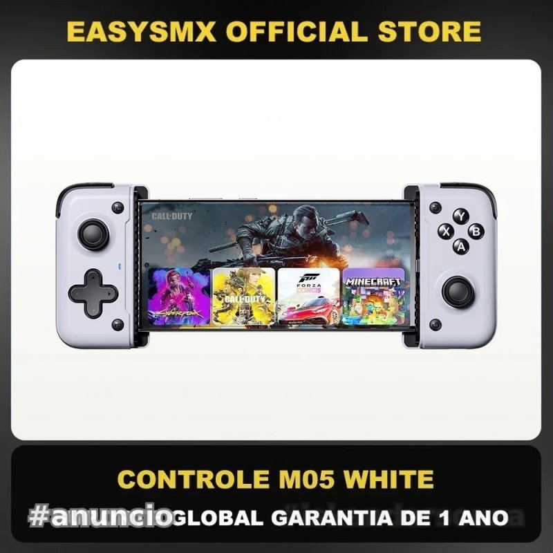 Controle Gamer EasySMX M05 Tipo C compatível com Android, Cloud Gaming Xbox Game Pass, STADIA, xCloud, GeForce