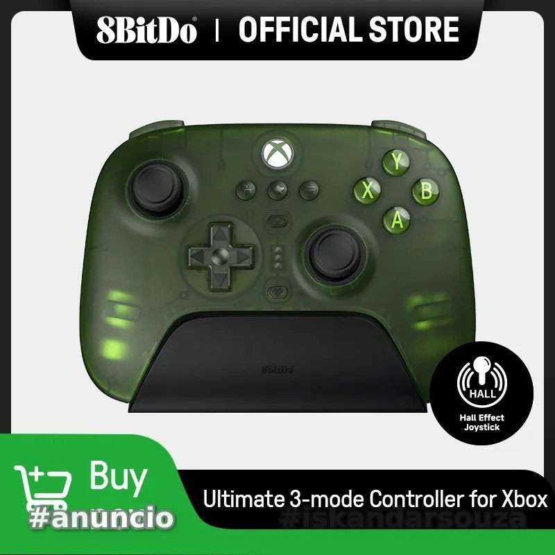 Controle 8BitDo Ultimate JADE tri-mode Hall Effect USB-C