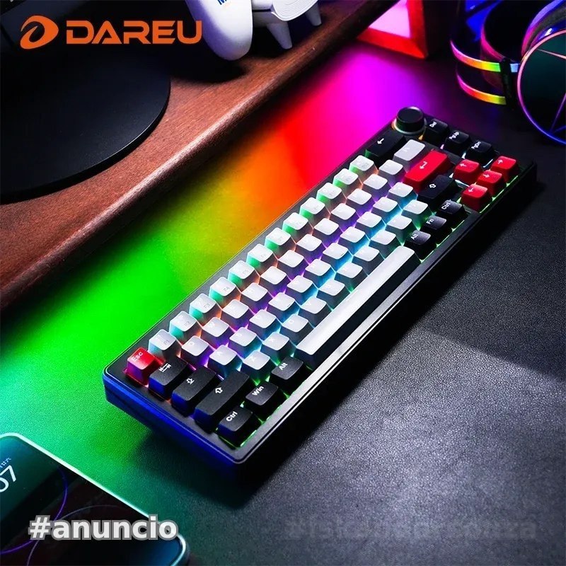 Teclado Mecanico Sem Fio DAREU Red Switch 4000Mah