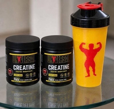 Creatina Monohydrate Universal Nutrition Em Pó 200g Com Coqueteleira Sem Sabor