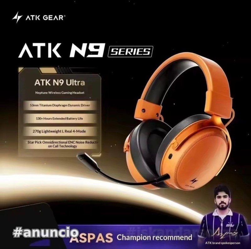 Headset ATK N9 Pro/Ultra 130H 1200Mah Driver Hub