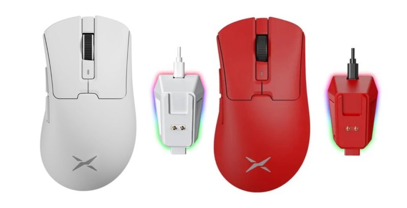 Mouse Delux M900 PRO, PAW3395, 8KHz, com Dock de Carregamento