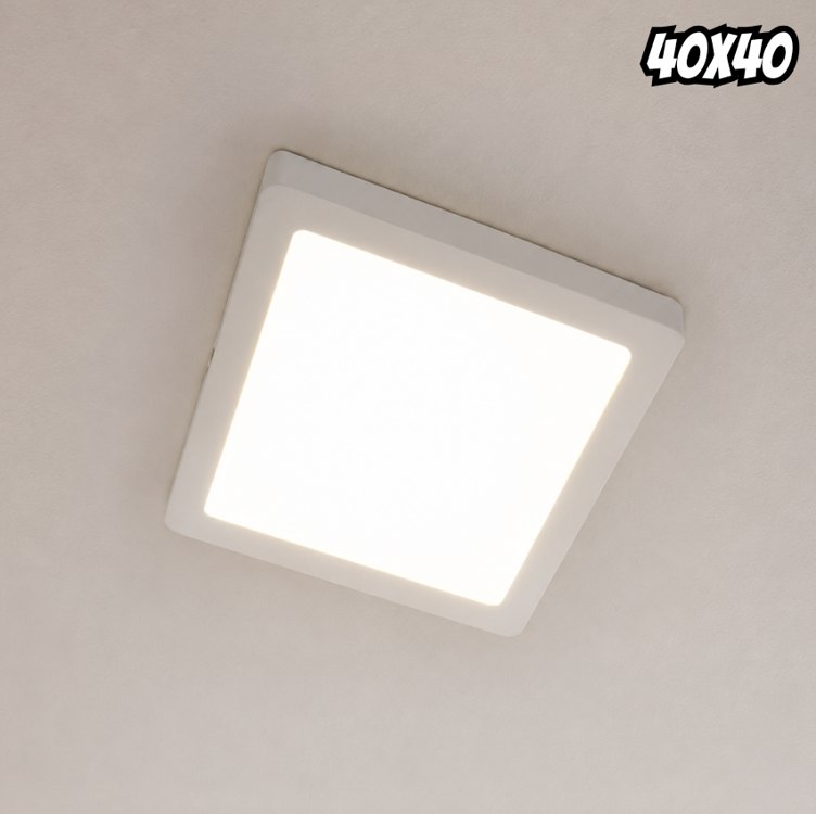 Plafon Painel Led Sobrepor Luminária De Teto 36w 40x40 6500k