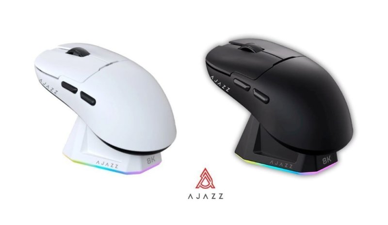 Mouse Gamer Sem Fio AJAZZ AJ179P, Sensor PAW3395, com Dock de Carregamento