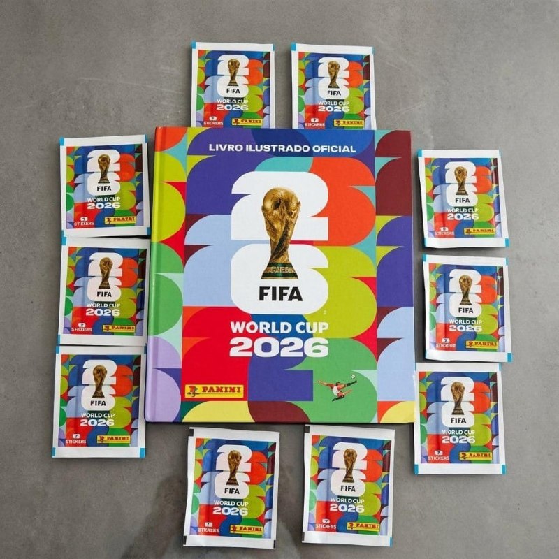 Kit Álbum Capa Dura + 12 Envelopes de Figurinhas Copa do Mundo