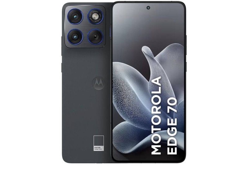 Smartphone Motorola Edge 70 5G - 256GB 24GB (8GB RAM + 16GB RAM Boost), Ultrafino, 3 cameras 50MP, Tela 1.5K extreme Amoled 120hz - Gadget Gray