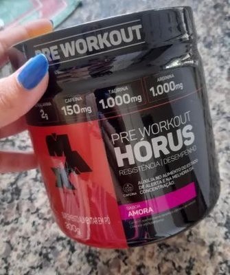 Suplemento Em Pó Max Titanium Pré Treino Horus Sabor Amora Em Pote De 300g