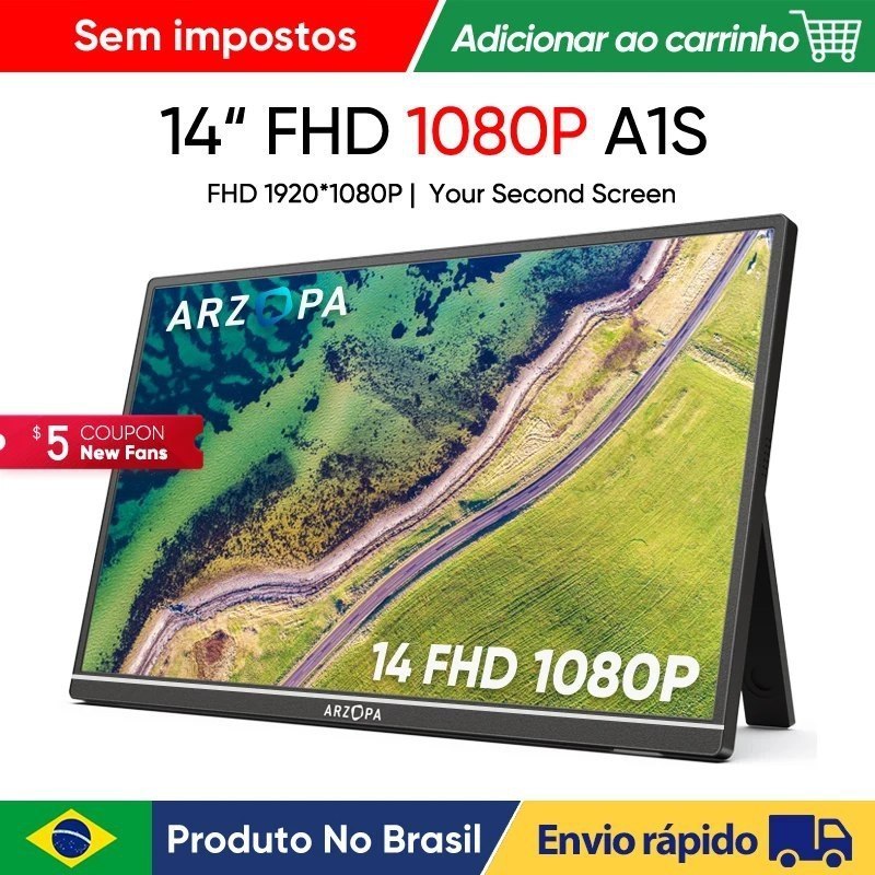 Monitor Portátil Arzopa A1S Full HD IPS USB-C HDR