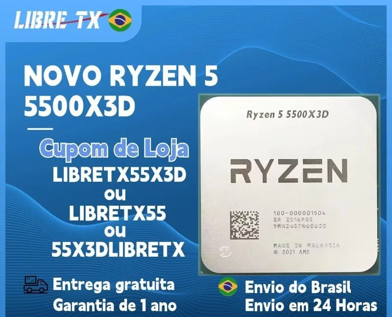 Processador AMD Ryzen 5 5500X3D