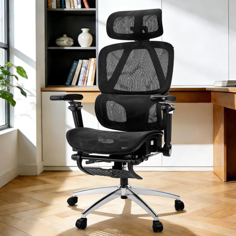 Cadeira Ergonômica L800 com Apoio para Pés