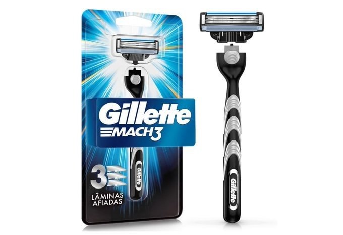 Gillette Mach3 Aparelho de Barbear Reutilizável com 3 Lâminas