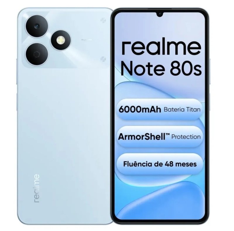 Celular Smartphone Realme Note 80s 128GB 4GB RAM Azul