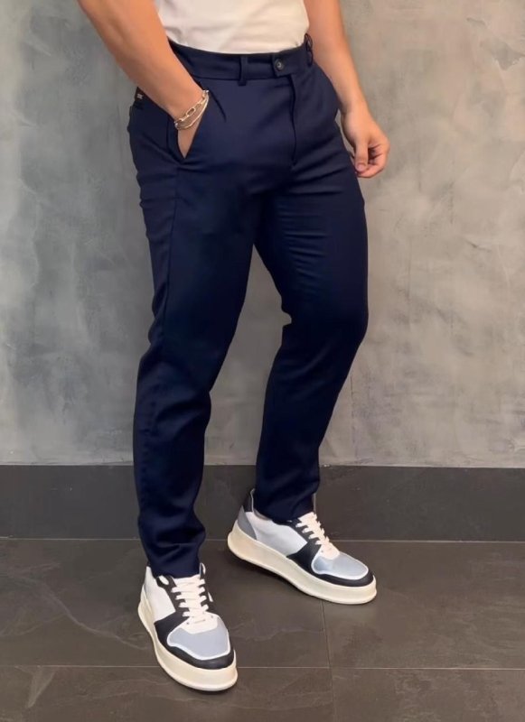 Calça Social Alfaiataria Masculina Malha Elastano Stretch