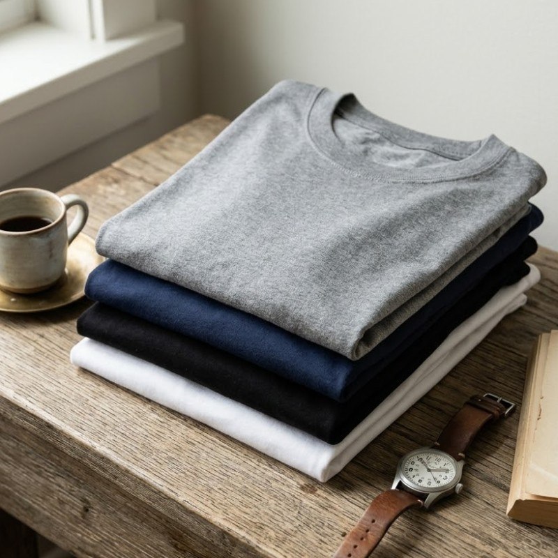 Kit 4 Camisas Camiseta Básica Lisa 100% Algodão Premium 30.1
