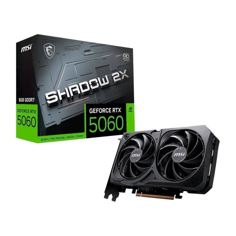Placa de Vídeo MSI RTX 5060 Shadow 2X OC NVIDIA GeForce