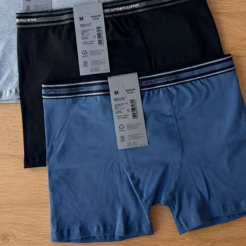 Kit com 4 Cuecas Boxer Lupo