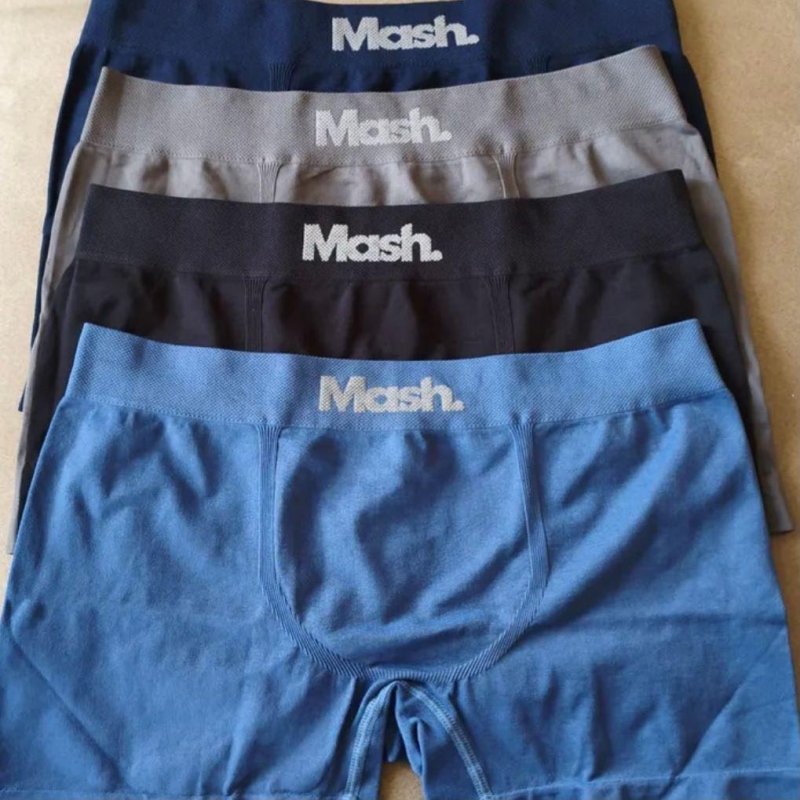 Kit Com 4 Cuecas Boxer Microfibra Mash