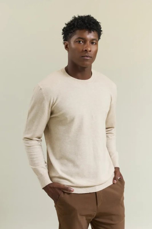 Suéter De Tricot Masculino Mix Cashmere Color Dialogo