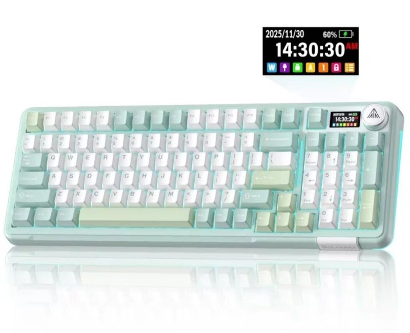 Teclado Mecânico Sem Fio SOLAKAKA A99pro com Tela TFT